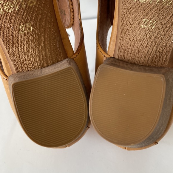 NWOT Anthropology X Coque Terra Leather Oxford Block Heel-Ocher yellow EU38-US 7 - Picture 9 of 15